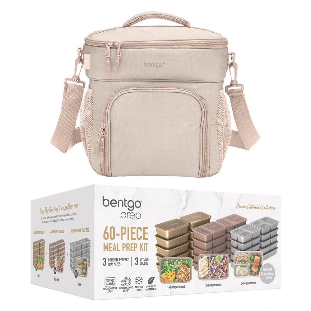NIB Bentgo Prep Deluxe Bag and Bentgo 60-Piece Meal Prep Container Set